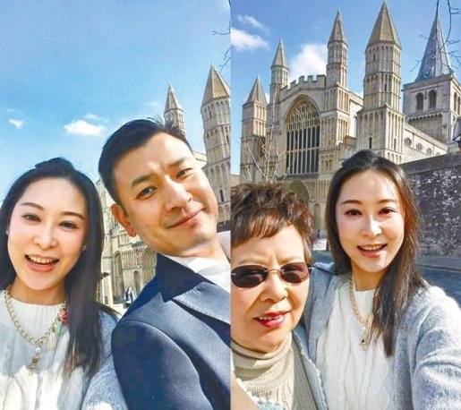 杨怡的姐姐杨卓娜，于面子书上载多张在英国拍摄的风景照，当中还有与母亲及老公的合照。