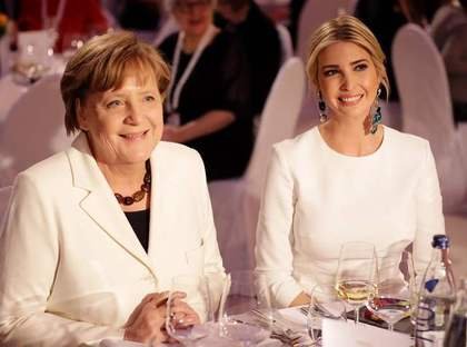 峰会后，伊凡卡与德国总理梅克尔共进晚餐。
