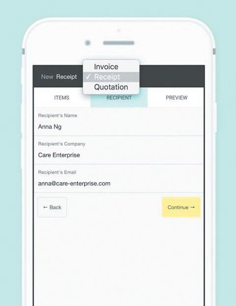 GiveReceipt有著设计简单的介面，迎合忙碌的现代人。它目前只適用于安卓手机，有兴趣者可到google play下载。