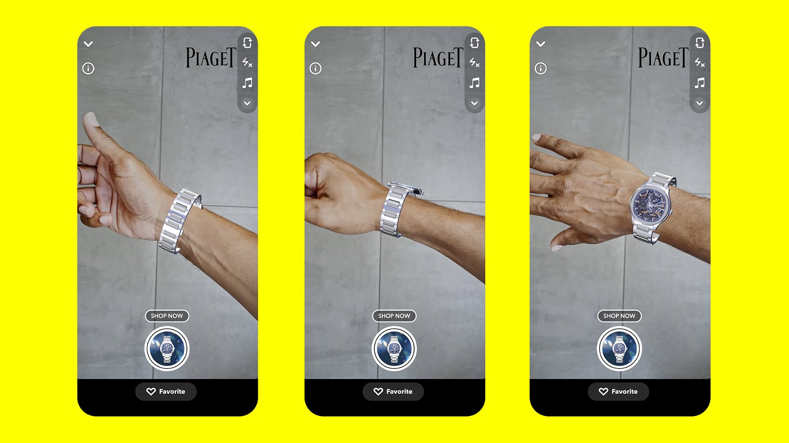 Snapchat推出“手腕追踪技术”，让消费者可以使用AR来试戴手表和珠宝等饰品。