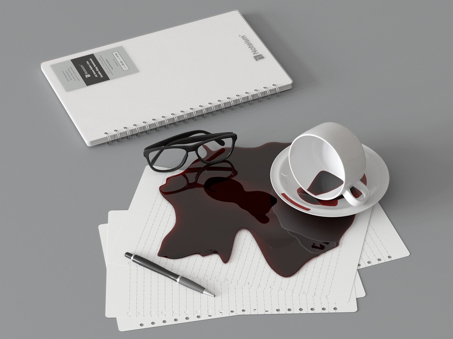 不小心打翻咖啡弄脏笔记本？别担心，拿去清洗一下就好了。笔记本遇水不会烂，但仍会湿，不过只要在室内用风扇晾干一下就好了。