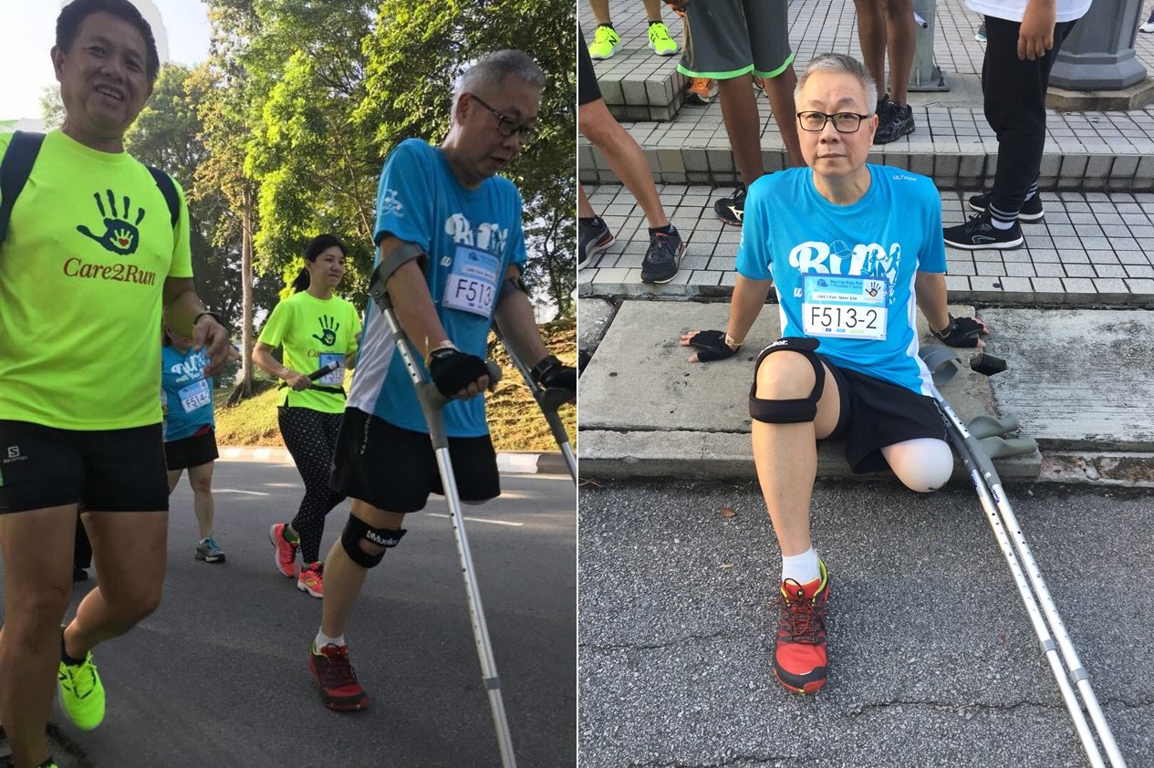 吴旺庆对马拉松几近痴迷，有时候单单晨运一跑就是20至30公里。虽然截肢后的他无法像过去那样参与全码马拉松，但他认为自己至少曾好好地用过这双腿，已觉得很值得、满足。