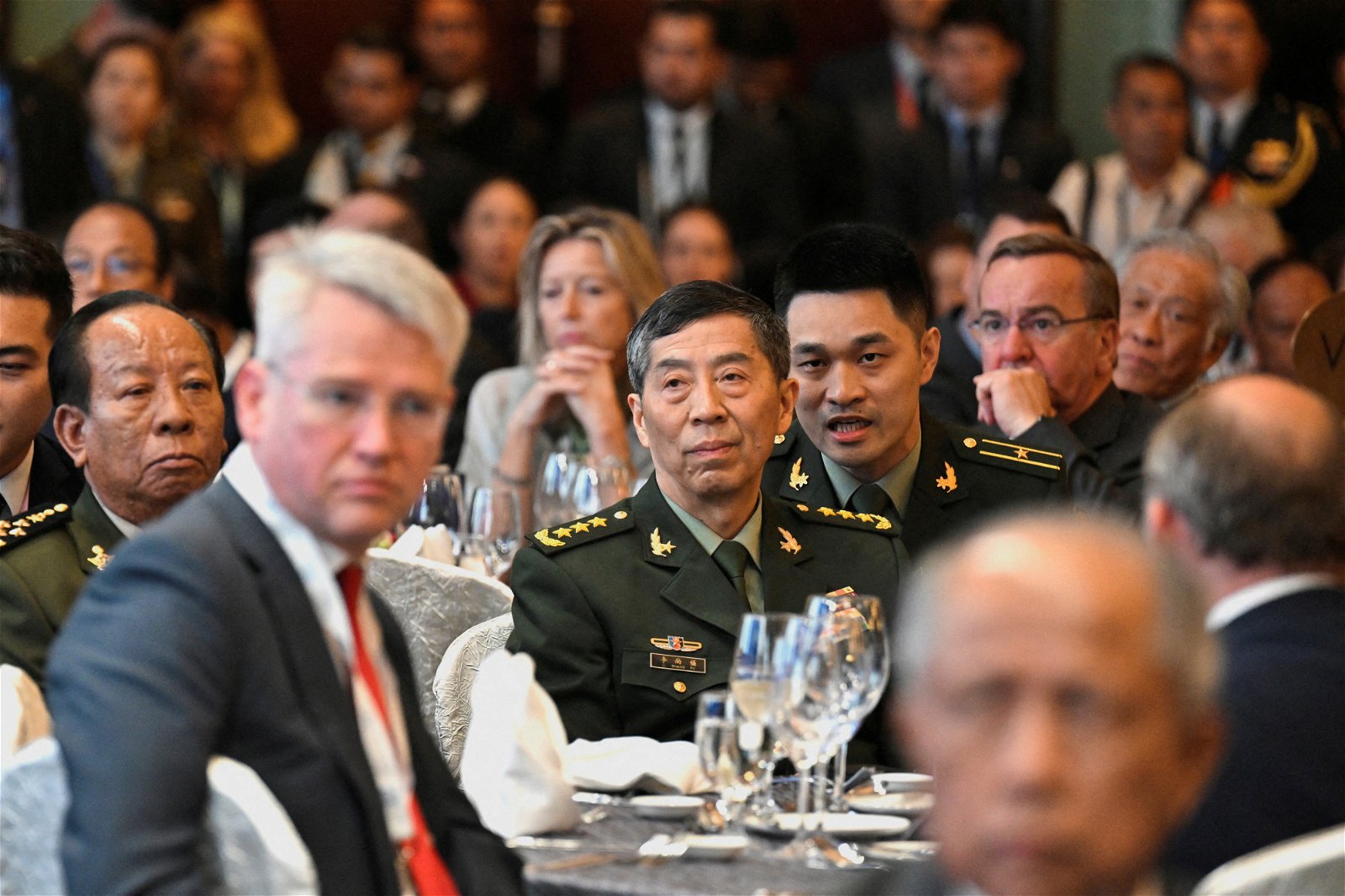 中国国防部长李尚福6月2日，在新加坡出席第20届国际战略研究所香格里拉对话会。（路透社档案照）