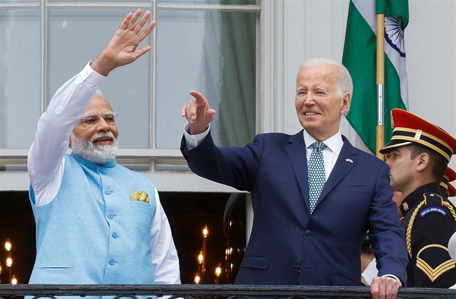印度总理莫迪（左）和美国总统拜登。（图取自路透社）