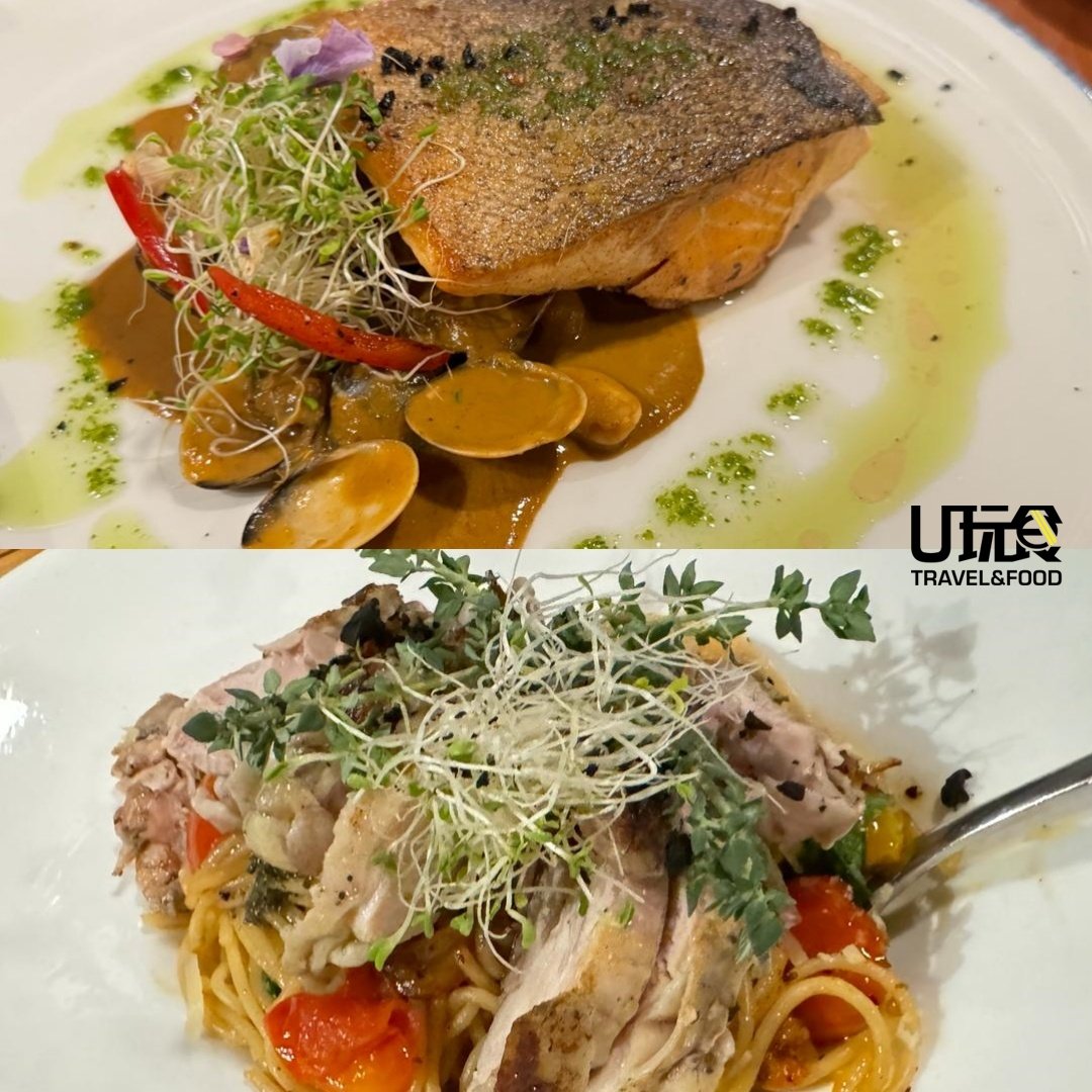 除了披萨外，餐厅也提供单点菜单如意大利面及Catch of the day海鲜料理，可满足每个食客的需求。