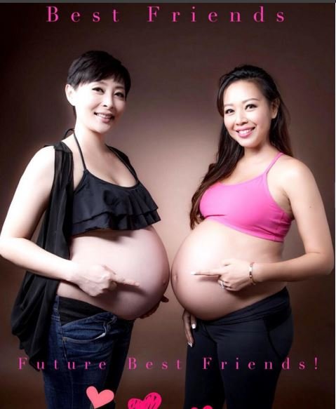 钟丽淇与好姊妹汤盈盈早前怀上第二胎。