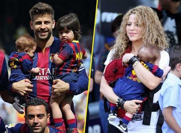 夏奇拉与老公、西甲巴塞罗那球星皮奎育有2子。