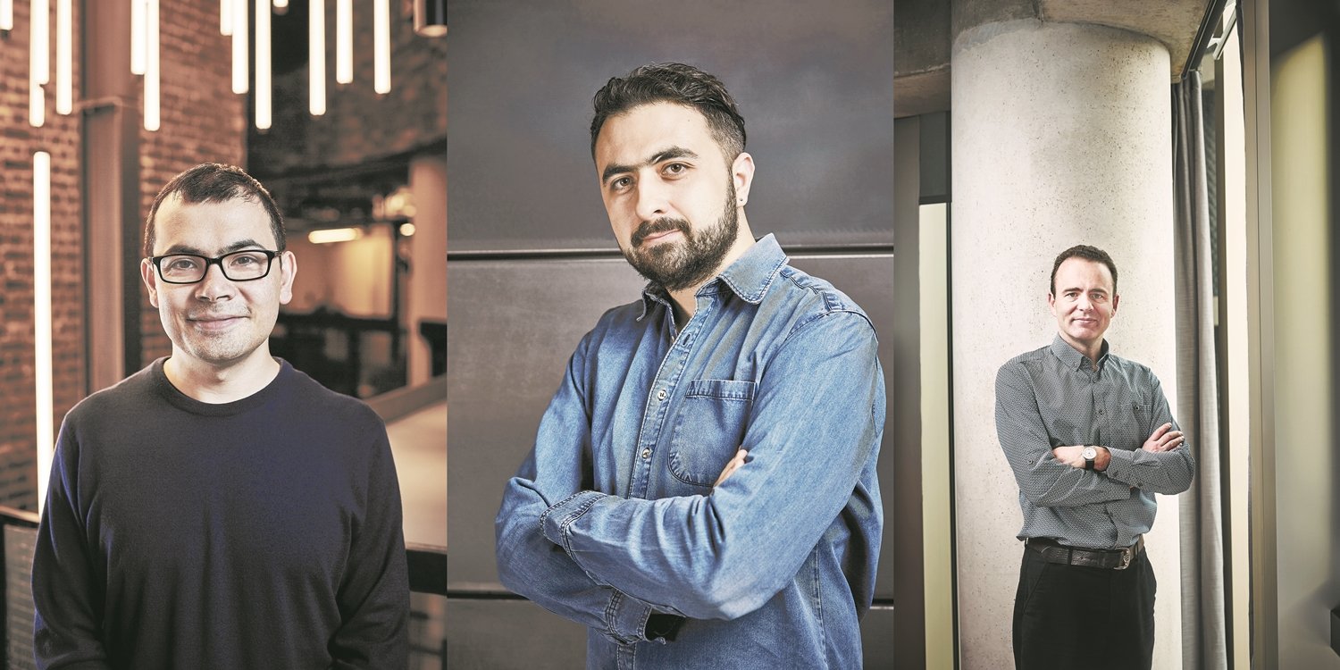 DeepMind团队3位创办人Demis Hassabis（左起）、Mustafa Suleyman及Shane Legg在电脑科学、 机械学习及机械智能都有极高的成就，因此也将这之间专长的领域相互结合，成就了DeepMind今日的成就。