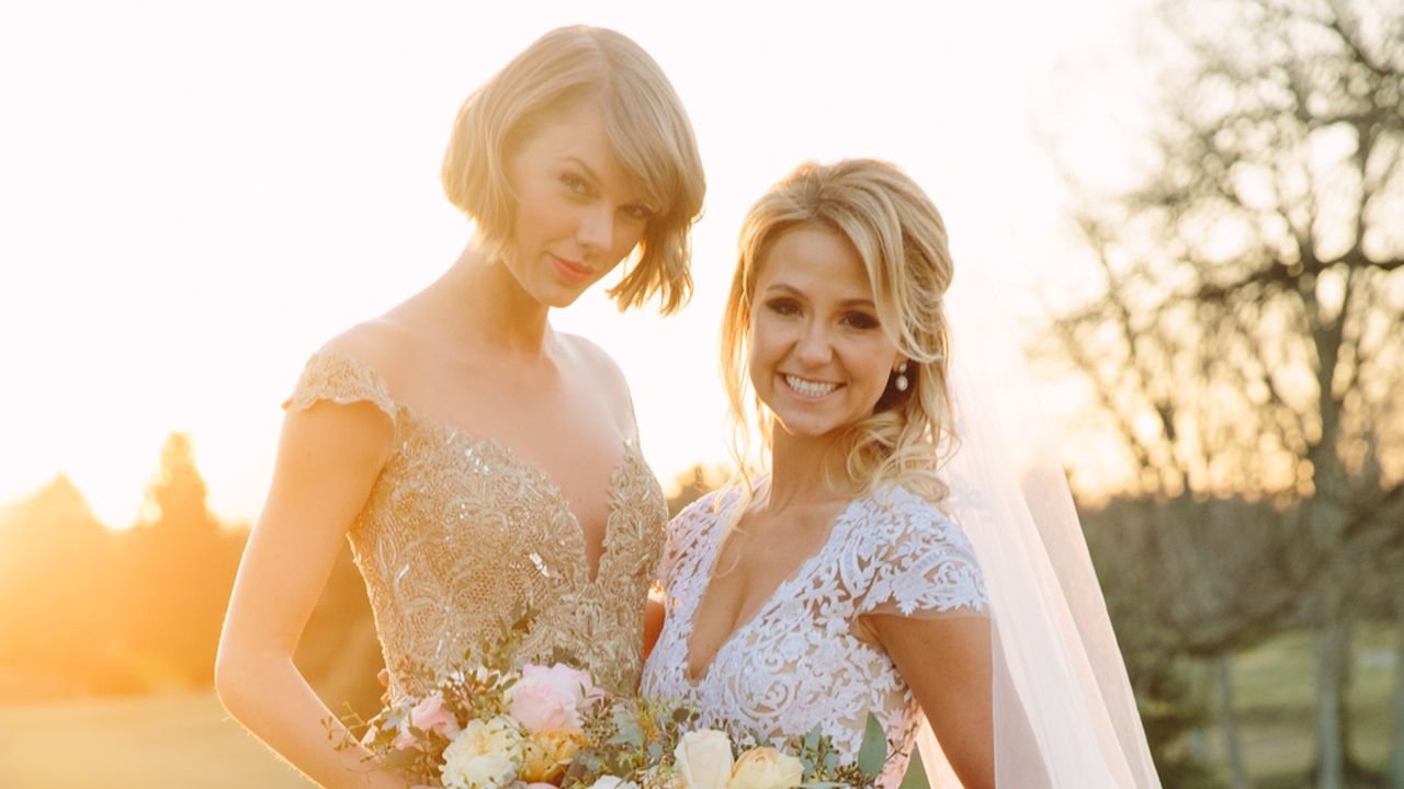 Taylor Swift早前出席好朋友婚礼。