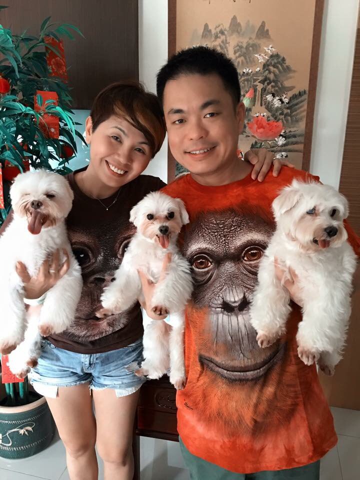 陈丽芳与先生都很疼爱动物。