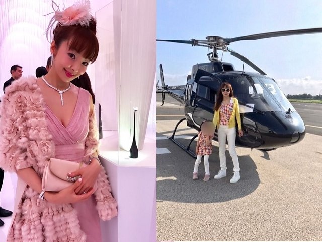 神田宇乃表示行程太赶，出动直升机载女儿去上小提琴课。