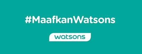 大马Watsons在面子书专页换上封面照，标签#MaafkanWatsons。