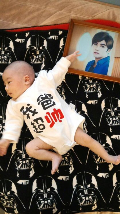 贺军翔女儿“美宝”已经4个月大。