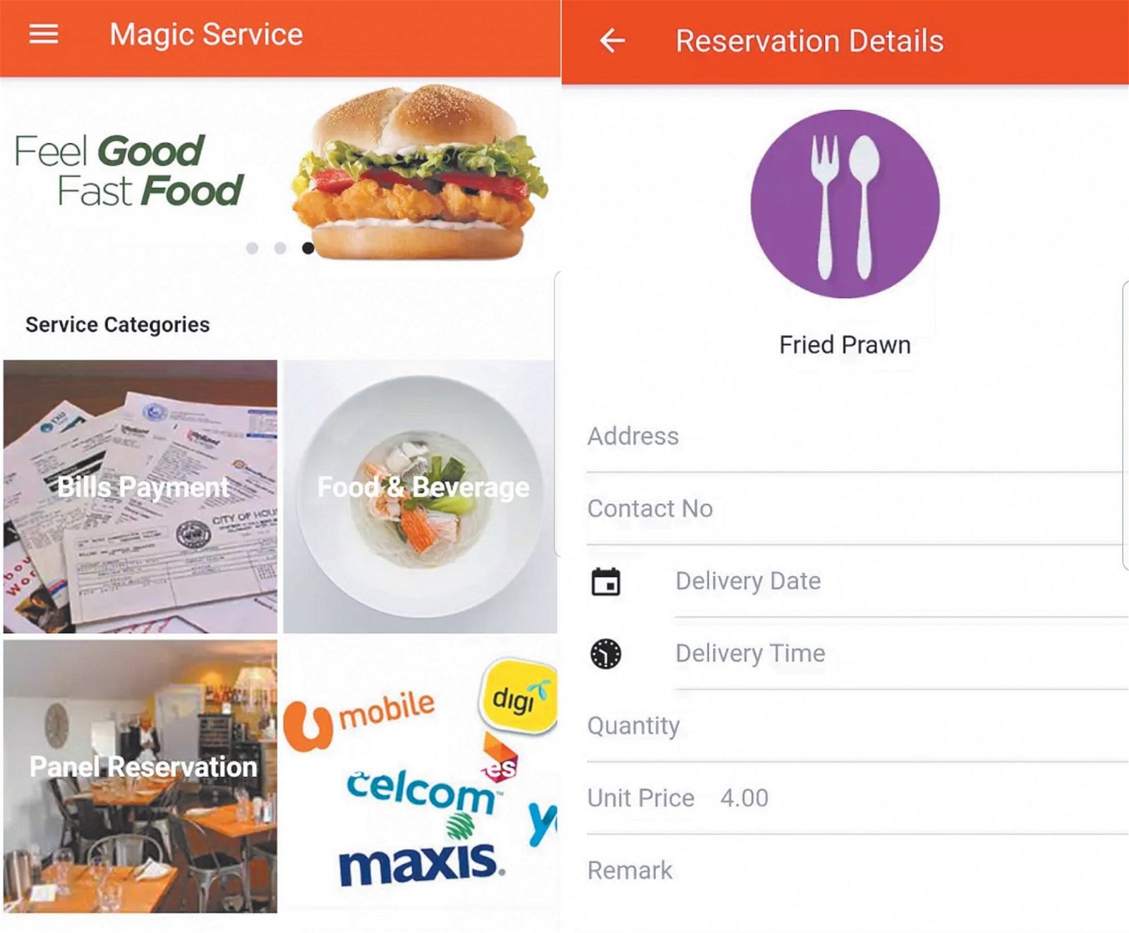 民众可透过Magic Service的手机应用程式，订购各种服务，包括缴交费用及外送食物等