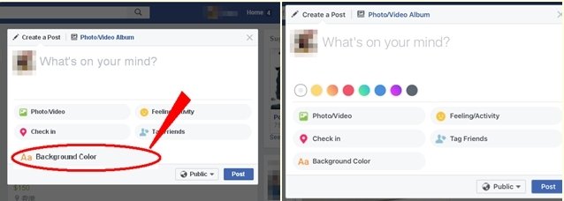 电脑版Facebook也能使用彩色文字动态。（图片取自网路）