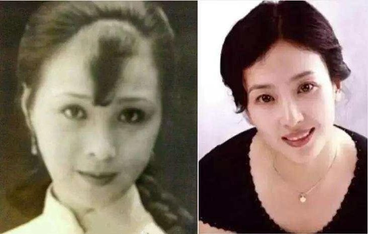 刘亦菲的外婆（左）和妈妈（右）。