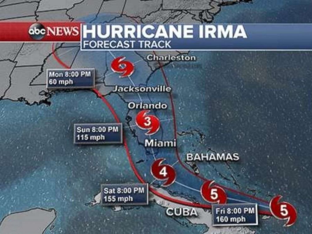 最新预测显示，“艾尔玛”将于周六晚上或周日上午进入佛罗里达州南部。