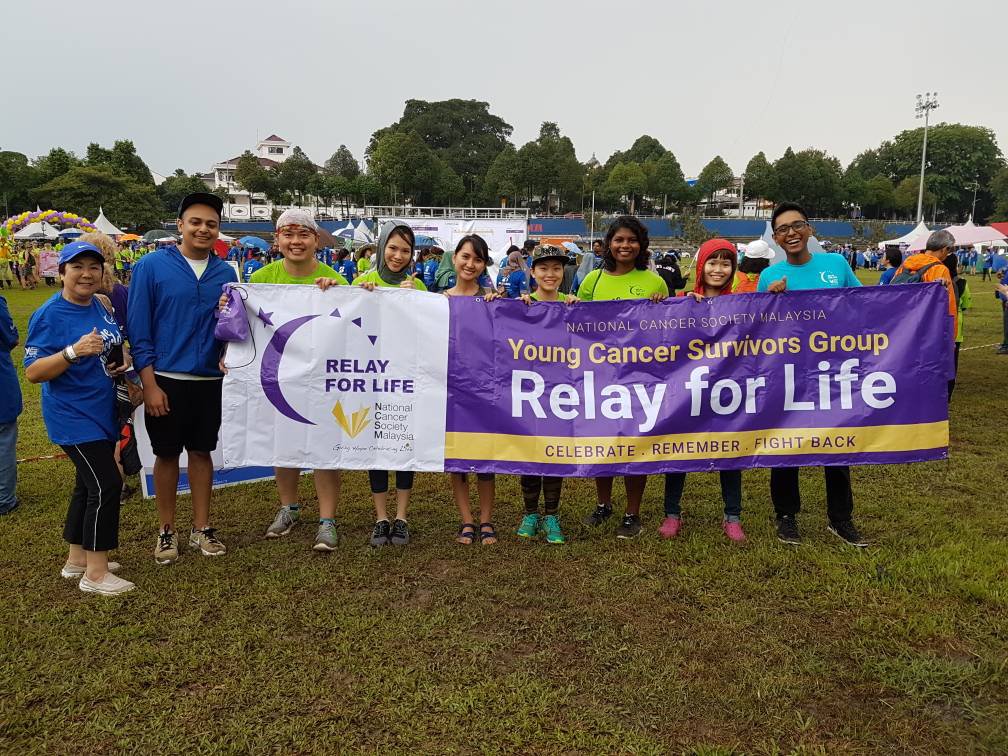 谢祈观今年参加了马来西亚癌症协会（NCSM）所举办的“Relay for Life”活动，希望借此鼓励更多人关注癌患。