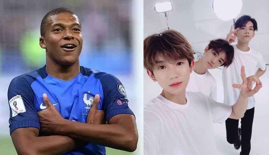 中国网民将法国足球队天才前锋姆巴佩，与中国偶像团体TFBOYS作比较，催生出“少年强则国家强，少年娘则国家娘”这句流行语。
