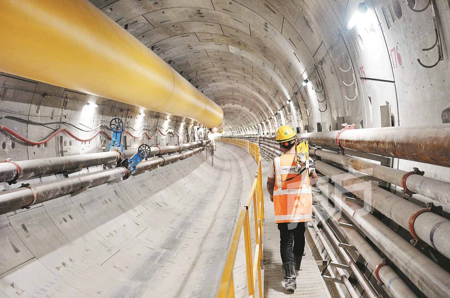 经过5个月的挖掘工程，大马城北部车站的地下隧道已见雏形。（摄影：颜泉春）