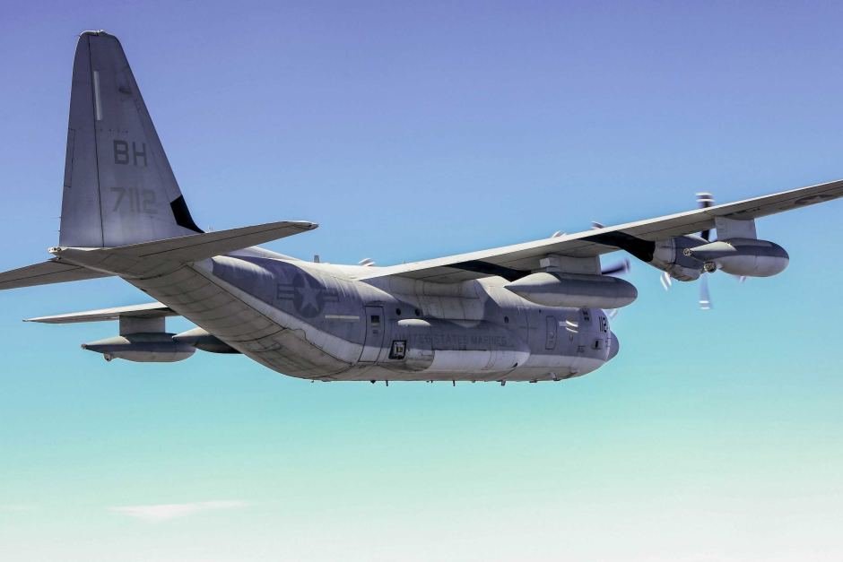美国陆战队C-130运输机
