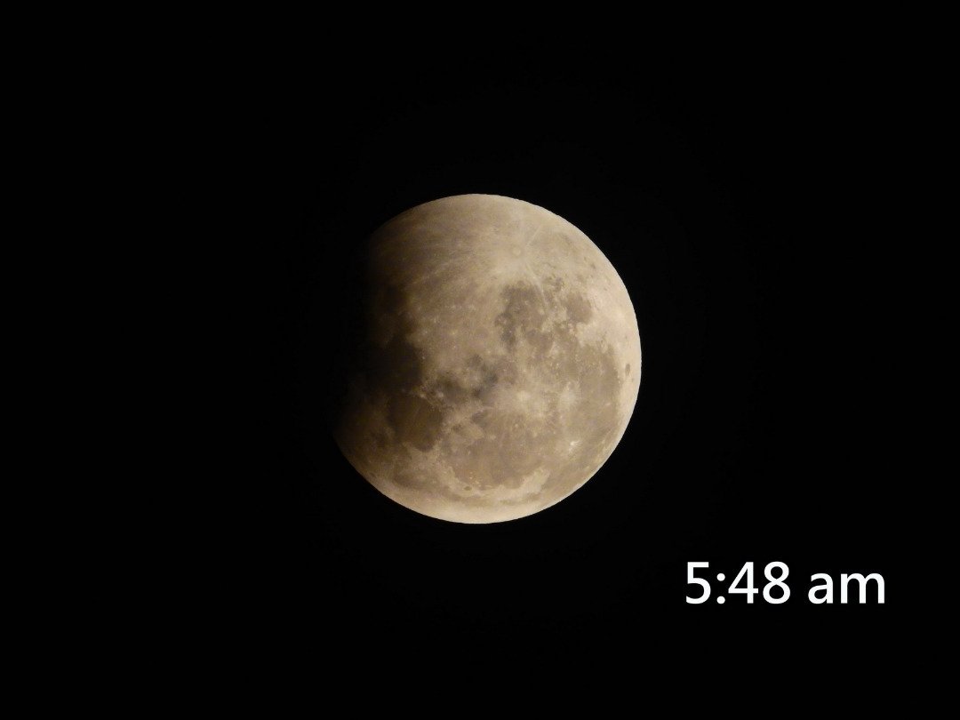 5时48分，月亮开始复圆。