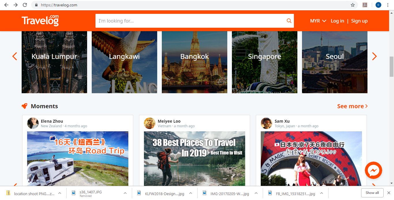 Travelog.com于2016年正式上线，以英文为主、中文为辅的自由行预订平台，旅游达人既可以在这个平台上发表游 记和攻略，让其他旅人们参考或激发出游兴致，也提供一些景点门票优惠，冀望打造成一站式的旅游资讯平台。