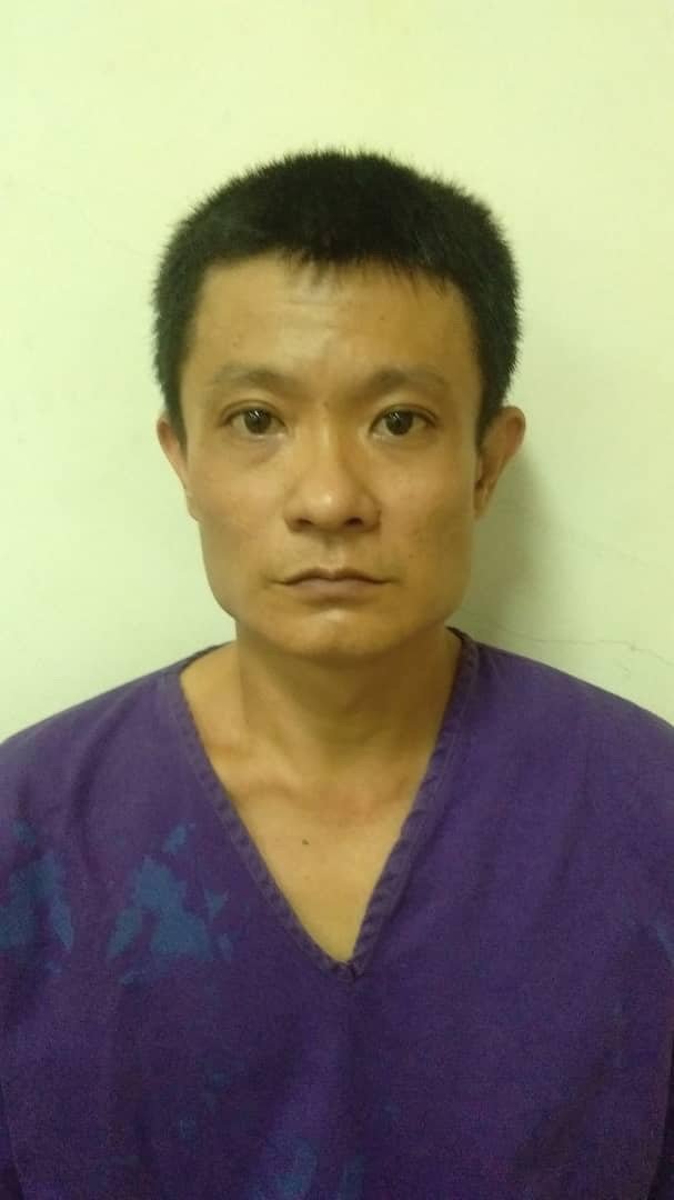 图为从太平警局扣留所逃犯，彭宏文（译音，37岁）。