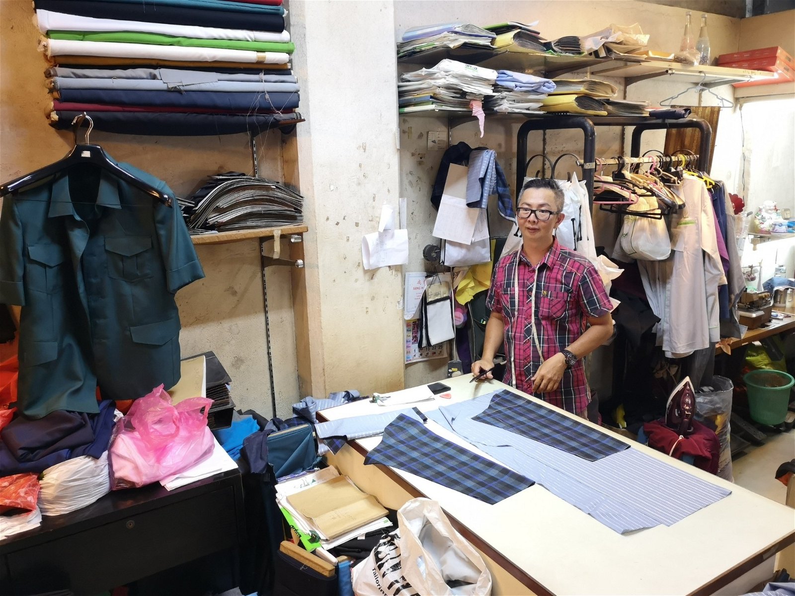 黄祥南所经营的裁缝店，周六已恢复营业。