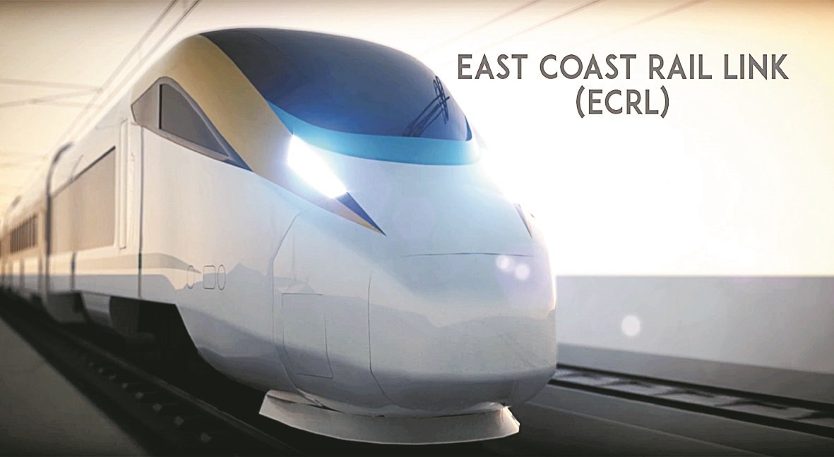 经过数个月的谈判，大马与中国签署补充协议，缩减215亿 令吉的成本及缩短40公里的路线，以重启东海岸铁路计划。 图为模拟的东铁火车造型。