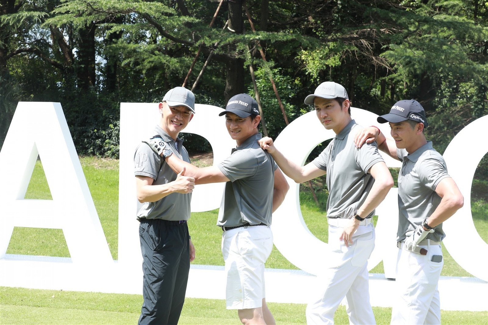 聂远、吴奇隆、锺汉良齐齐出席高尔夫球活动。（图取自视觉中国）