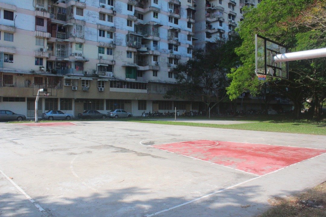 除了绿地，一些灰色空间如篮球场，也可让其下凹作为蓄水用途。