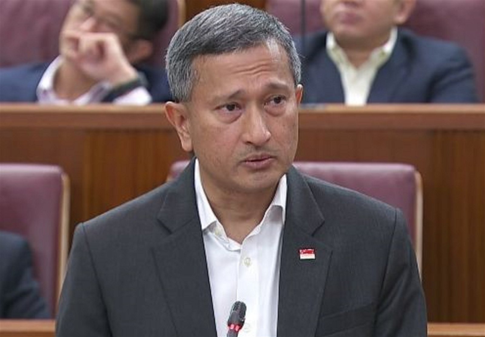 图为新加坡外交部部长，维文。