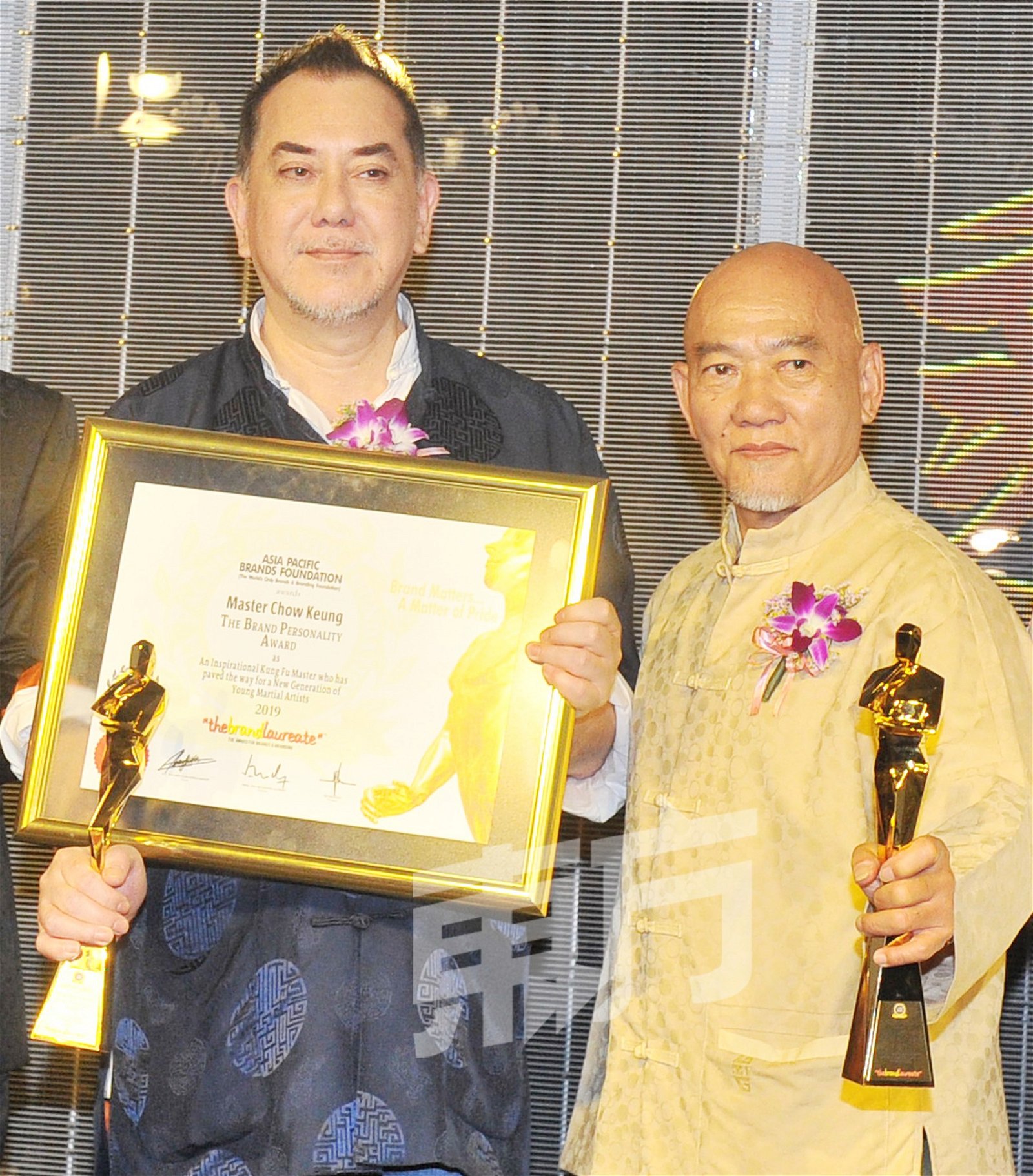 黄秋生获得由亚太品牌基金会颁发的Brand Laureate卓越领导大奖。