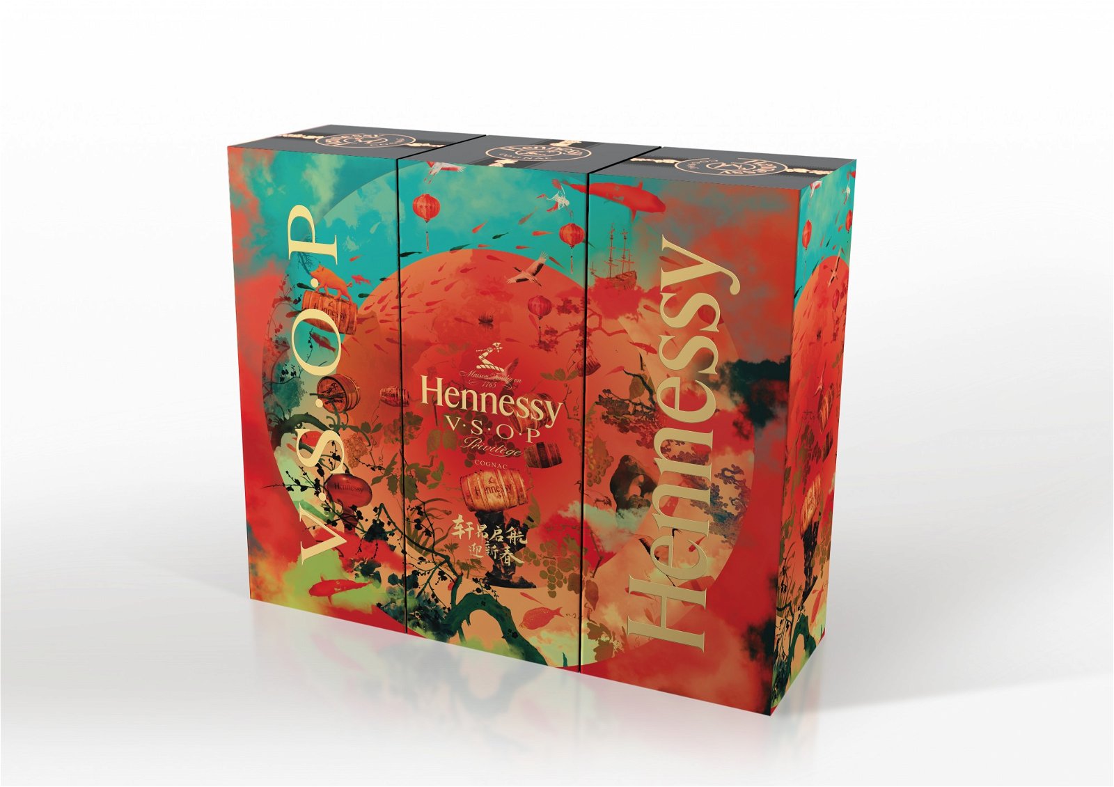 Hennessy农历新年佳节推出的独特限量包装气派又应节,适合送礼或收藏。
