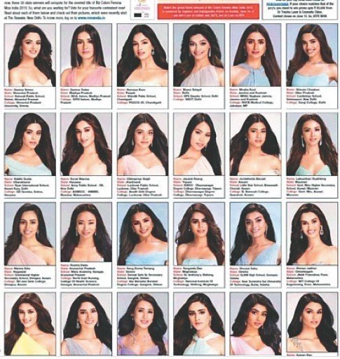 《印度时报》刊登了30位候选佳丽的照片，引发网民热烈讨论。