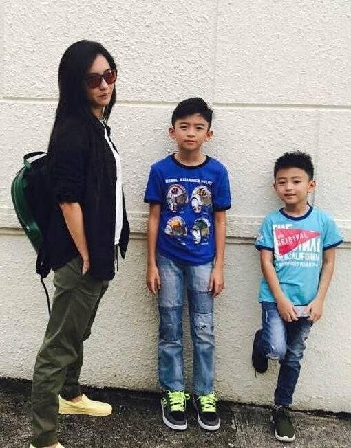 张柏芝常分享与大儿子和二儿子的照片，却对小儿子非常保护。