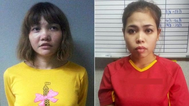 左起：越南籍及印尼籍女被告。