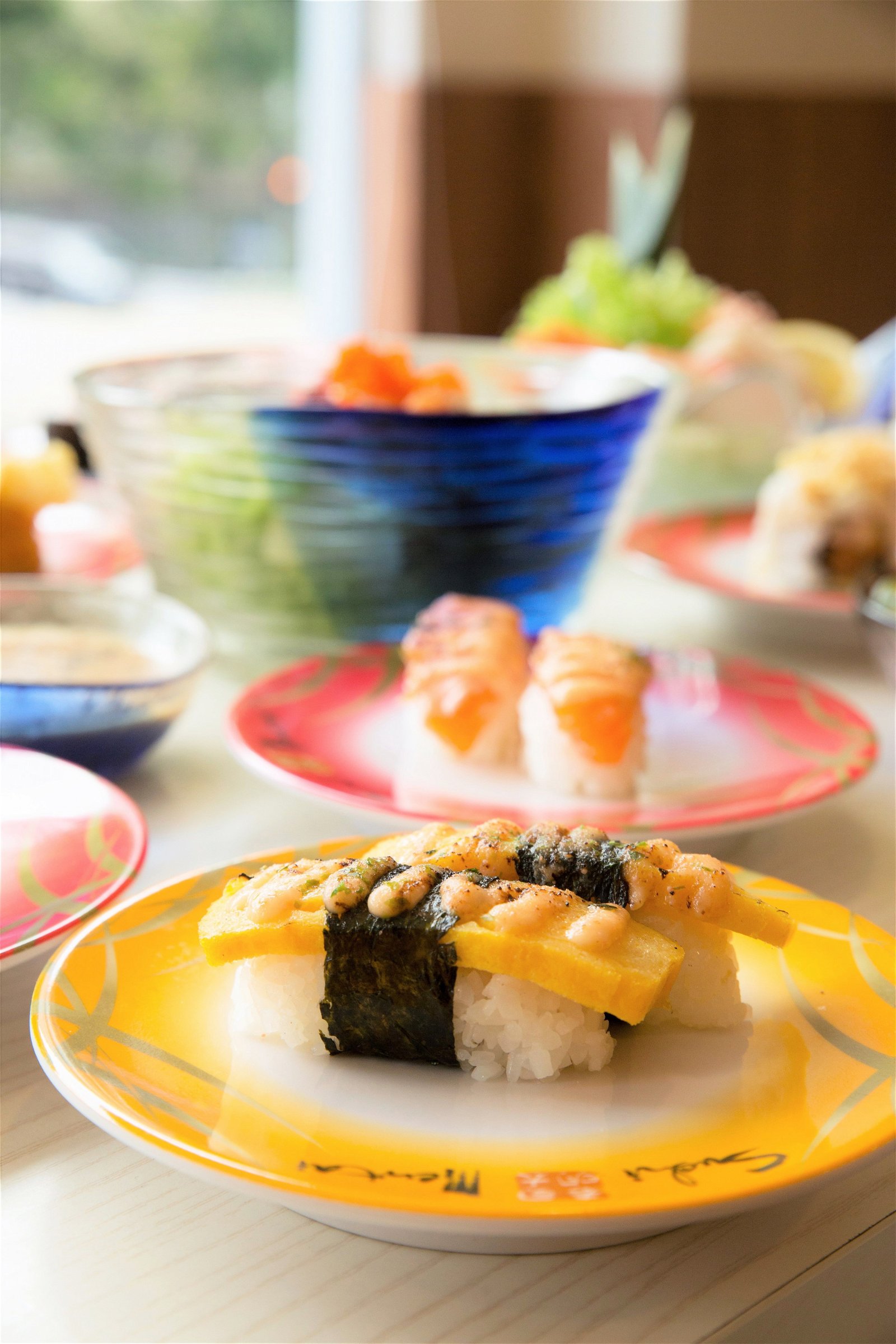 秘制明太子酱是明太寿司的亮点之一，鲜而不腻。