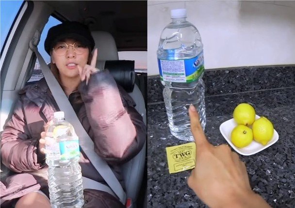 前f(x)成员Luna也曾在Vlog中制作“idol水”，并加量作日常饮用。（图取自网络）
