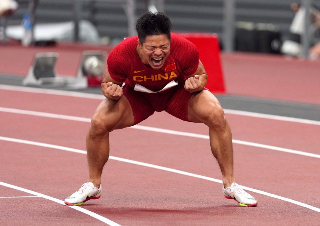 中国选手苏炳添跑出9秒83的亮眼成绩，成功晋级决赛。（图取自路透社）