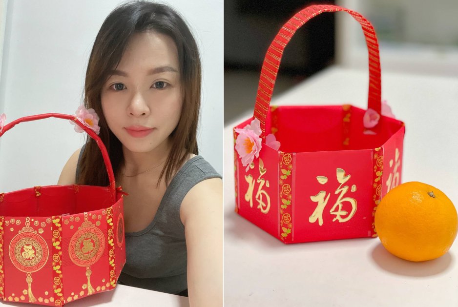 除了分享食谱，专页里偶尔也会应粉丝要求做折纸直播。访问当天，陈薇妮刚做了红包篮子折纸直播，她笑言，自己家一般会制作不少红包篮子，作为拜年装礼品的篮子。