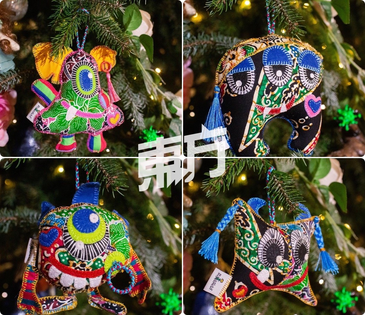 UmieAktif为比赛缝制的“爱心怪兽家族挂饰”，被展示在俄罗斯埃尔米塔日博物馆的圣诞树上，让更多人有机会看见极具大马特色的手工作品。