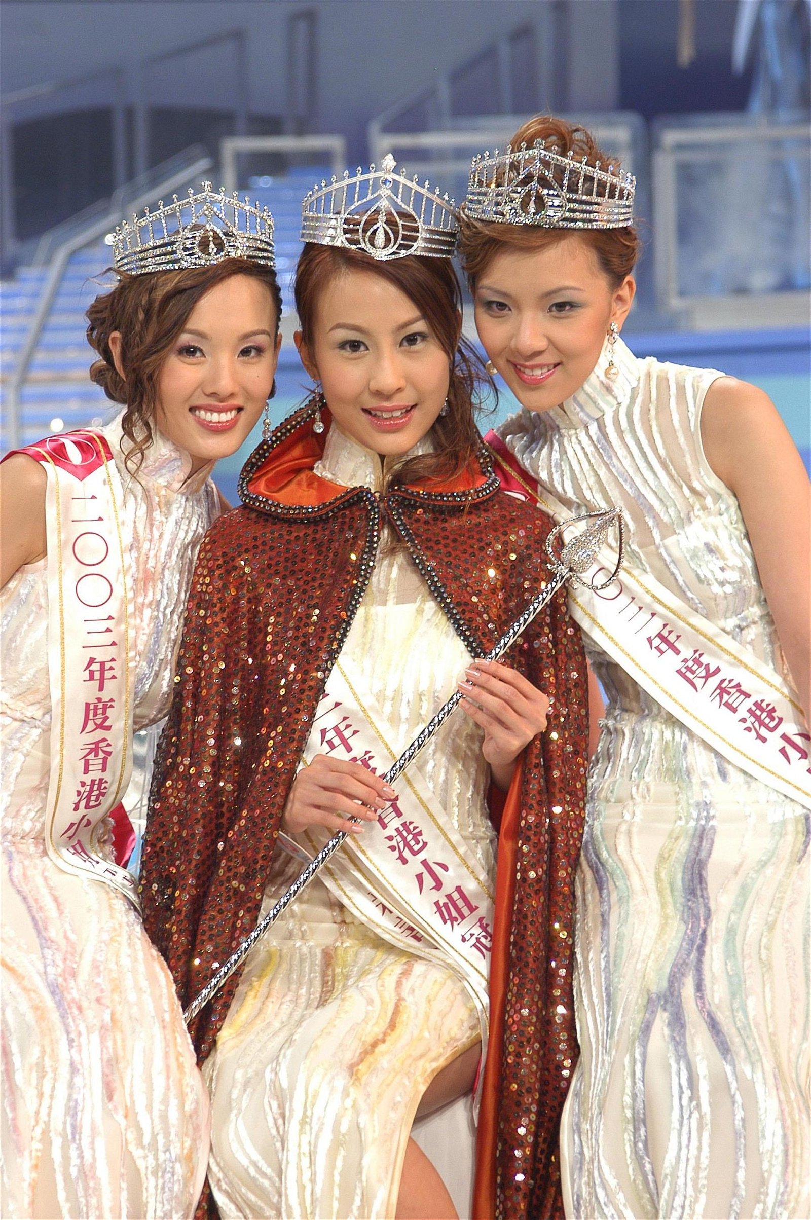 杨洛婷（左）是2003年香港小姐亚军。