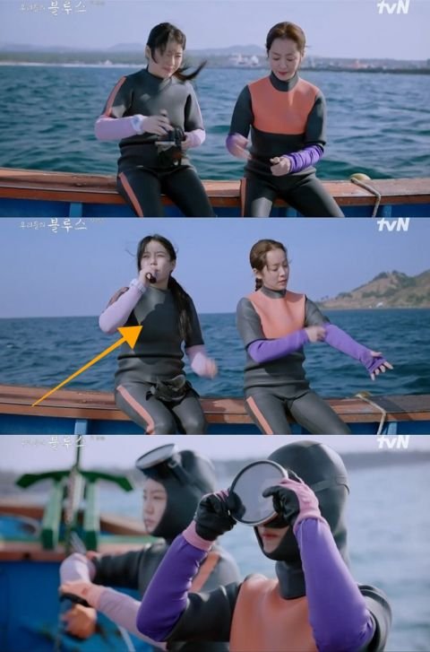 曹惠晶在《我们的蓝调时光》中以饰演韩志旼的海女同事一角，短暂出现，没想到至短短的片段，就掀起韩网的不满。