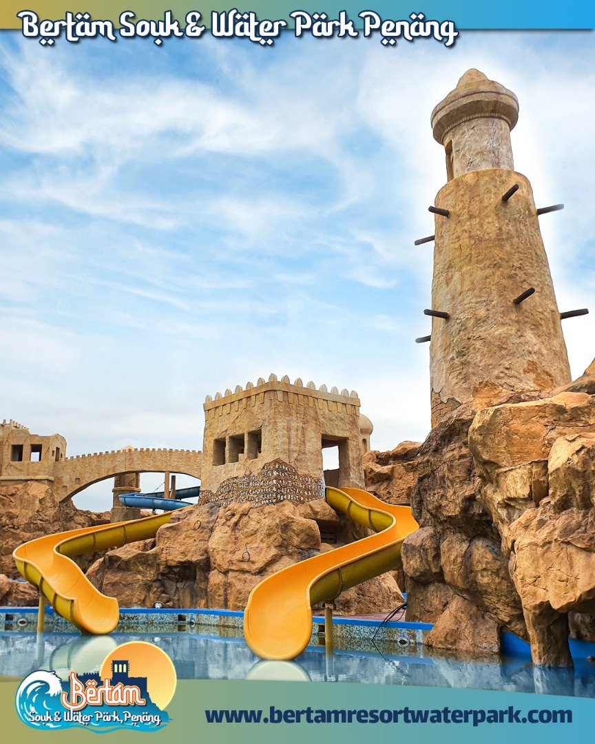 柏淡渡假酒店及水上乐园以阿拉伯及摩洛哥色彩为设计风格。(图取自柏淡度假酒店及水上乐园面子书)