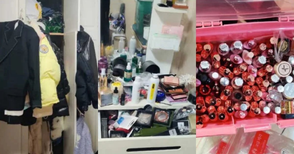 民警在吴女家中搜出共16大袋、8大箱子的各名牌手表、包及化妆品等，总值人民币100多万元。 （图取自微博@南方周末）