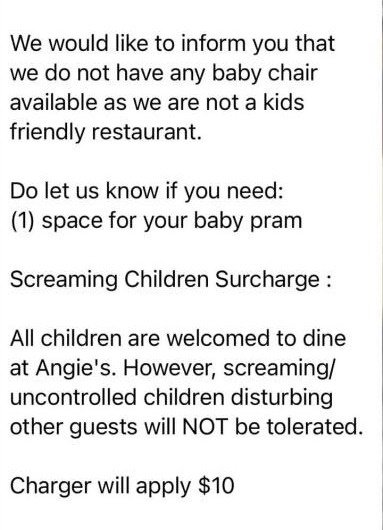 餐馆实施“喧闹孩童附加费”，掀起网民讨论。（取自慈母舰）