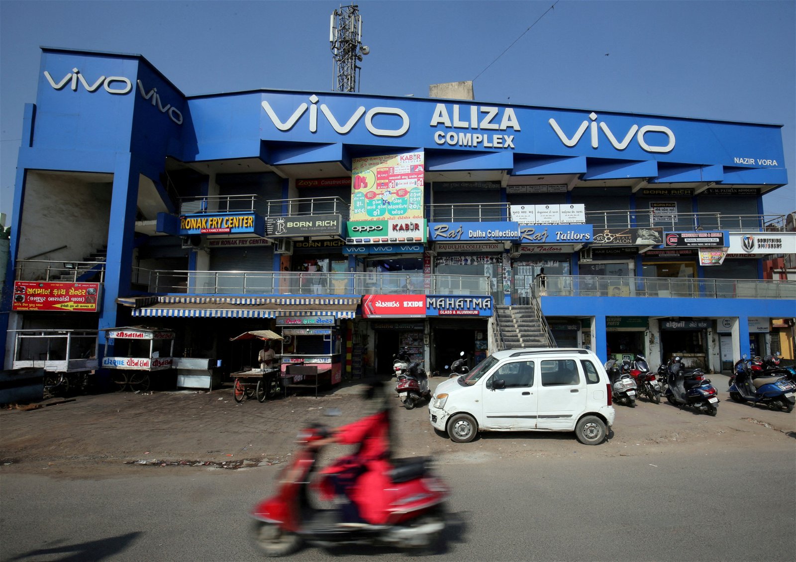 总部位于中国广东省的Vivo手机公司是印度第二大手机品牌，销售额仅排在韩国三星之后。（路透社档案照）