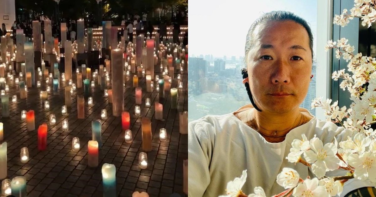 广末凉子的老公Candle June在IG上传蜡烛影片，配文“为每个人的心中点亮灯火”。